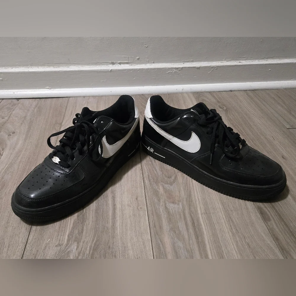 Nike Air Force Low 1 Black & White - Picture 7 of 9